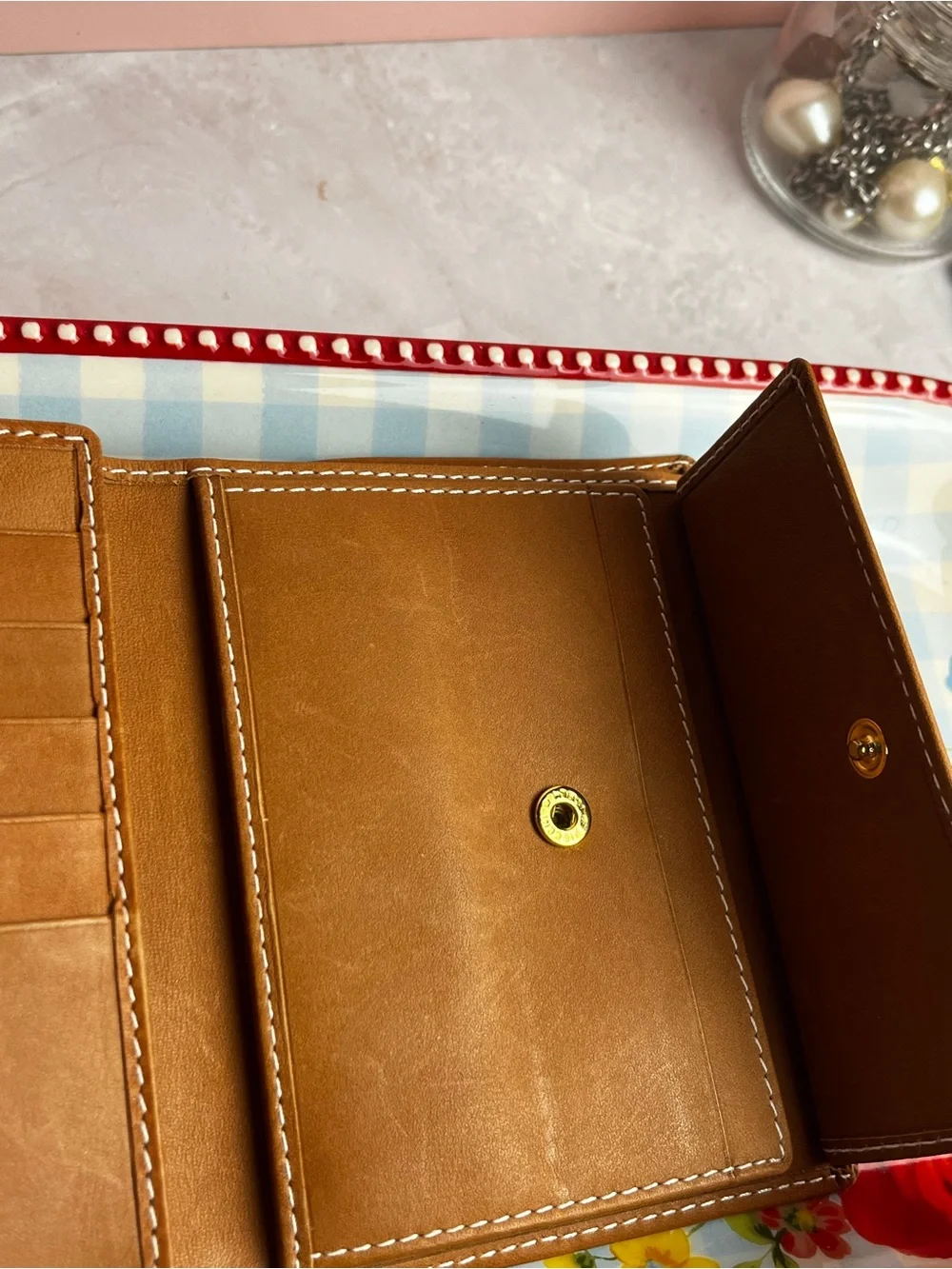 Breitling Card Wallet Trifold - 13 Card Sleeves Authentic Breitling Leather